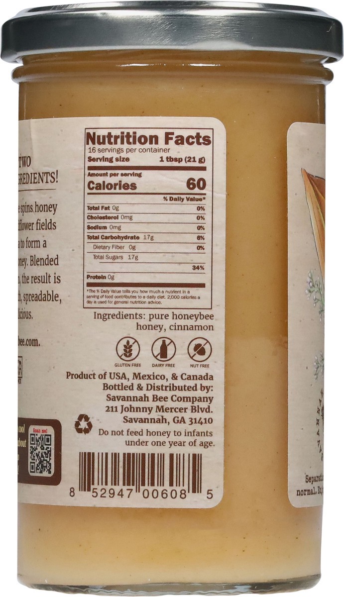 slide 7 of 14, Savannah Bee Company Cinnamon Whipped Honey, 12 oz