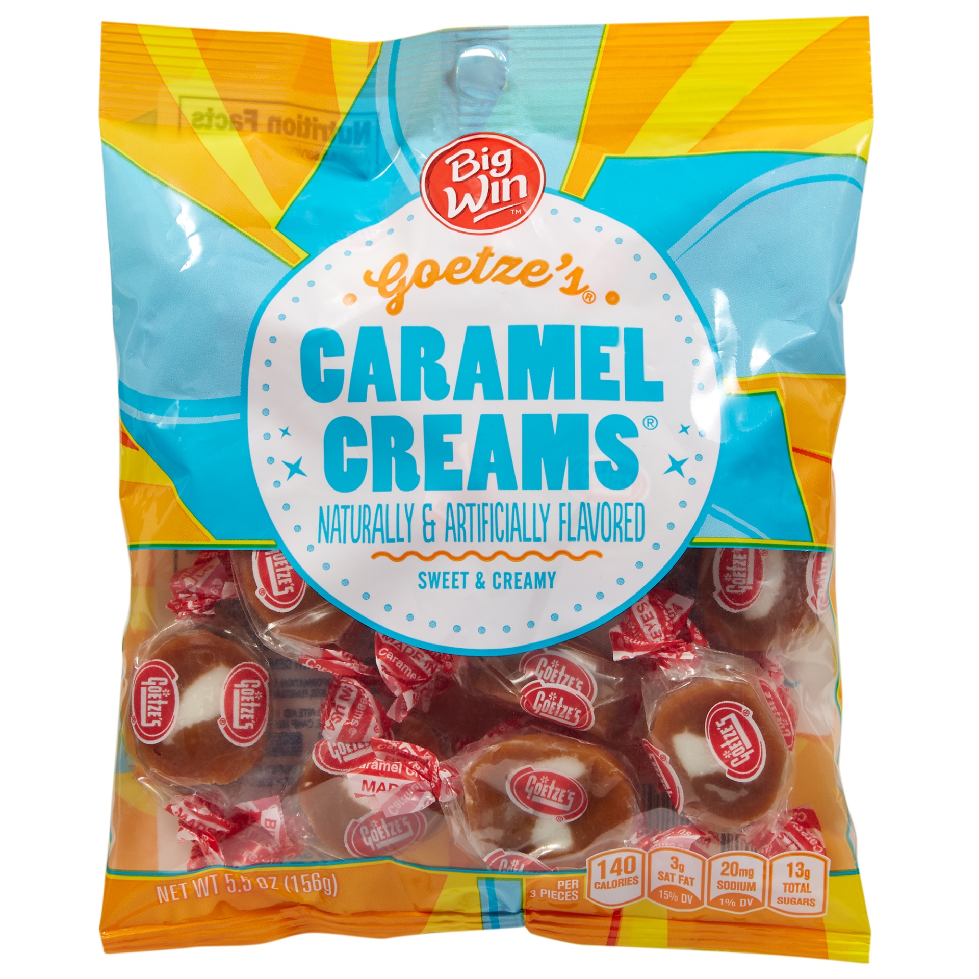 slide 1 of 2, Big Win Goetze's Caramel Creams, 5.5 oz