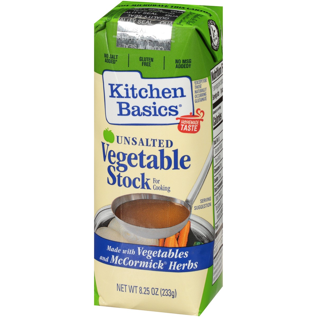 slide 13 of 13, Kitchen Basics Unsalted Vegetable Stock, 8.25 fl oz, 8.25 fl oz