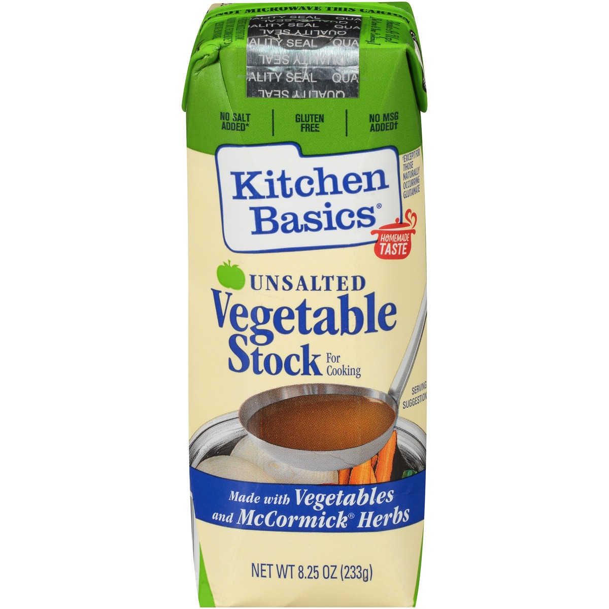 slide 6 of 13, Kitchen Basics Unsalted Vegetable Stock, 8.25 fl oz, 8.25 fl oz