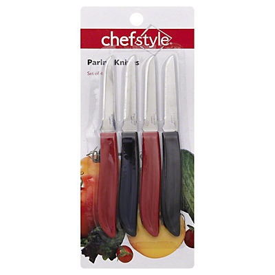 slide 1 of 1, chefstyle Paring Knives, 4 ct