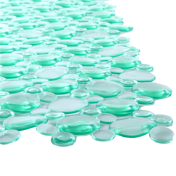 slide 1 of 1, Burst of Bubbles Bath Mat, Light Green, 17 X 30