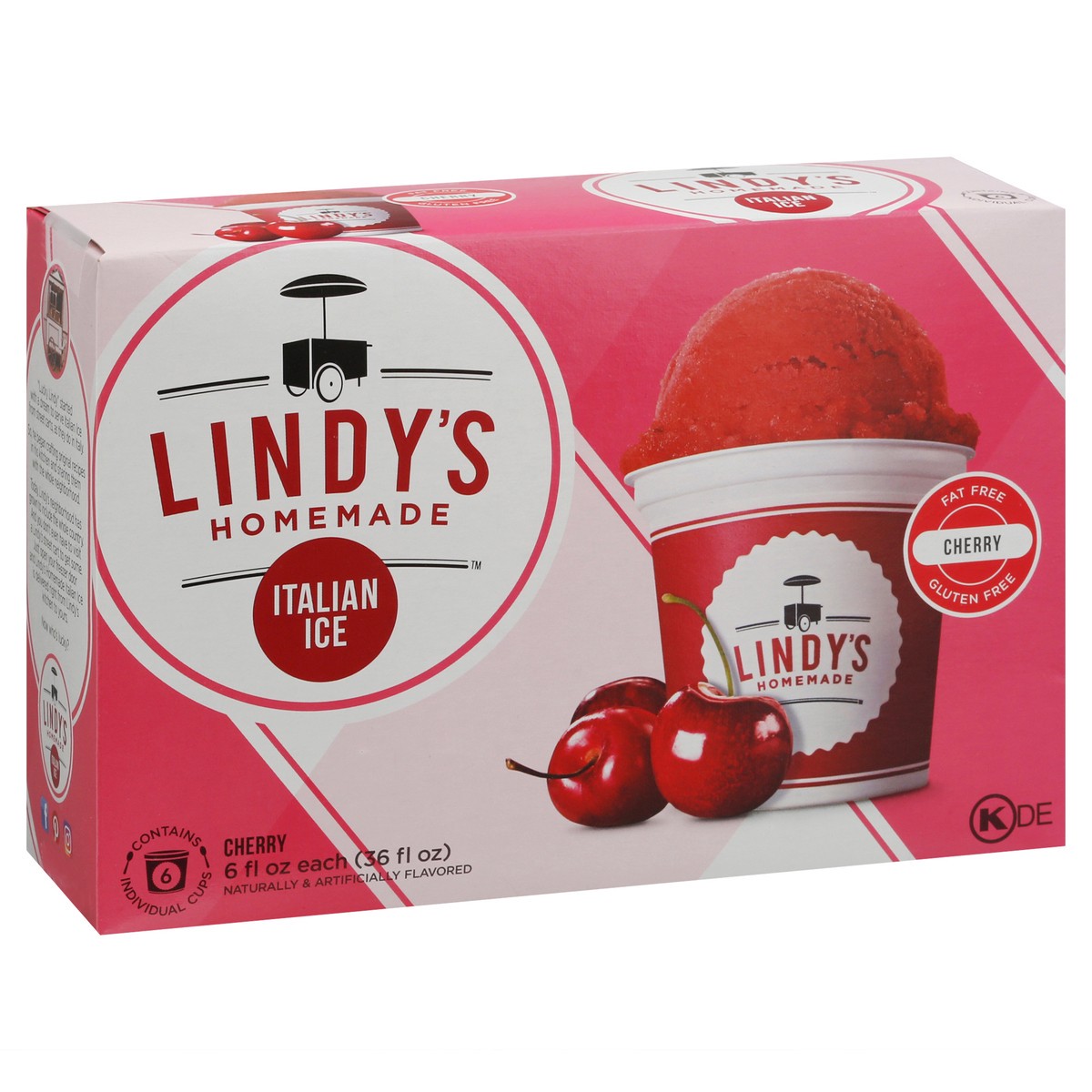 slide 9 of 15, Lindy's Homemade Cherry Italian Ice 6 - 6 fl oz Cups, 6 ct