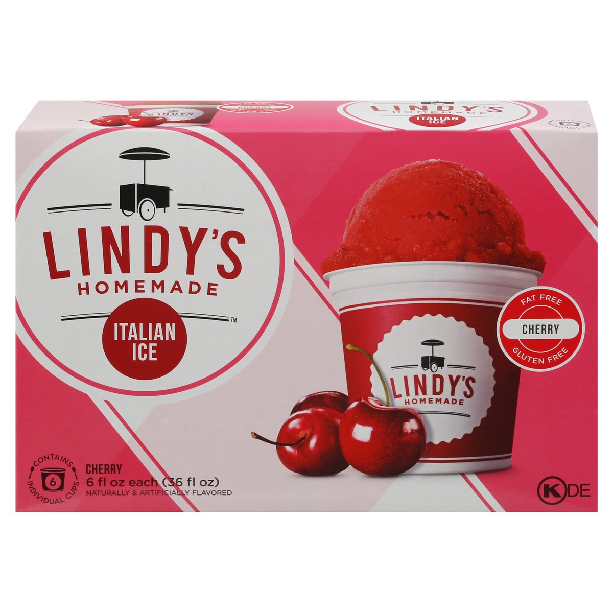 slide 5 of 15, Lindy's Homemade Cherry Italian Ice 6 - 6 fl oz Cups, 6 ct