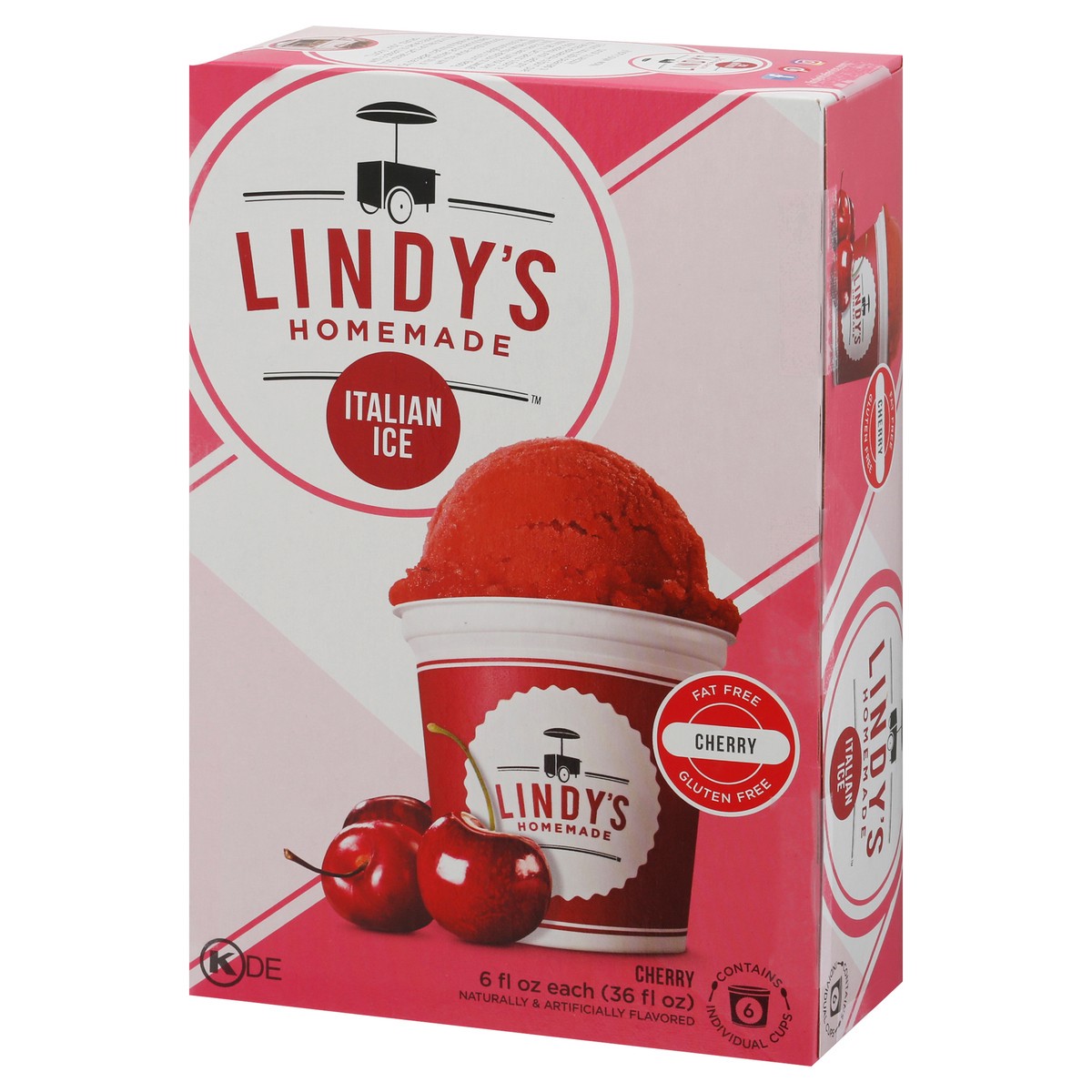 slide 14 of 15, Lindy's Homemade Cherry Italian Ice 6 - 6 fl oz Cups, 6 ct