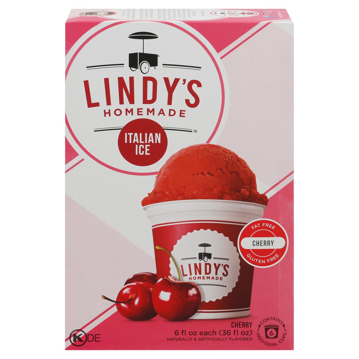 slide 1 of 15, Lindy's Homemade Cherry Italian Ice 6 - 6 fl oz Cups, 6 ct