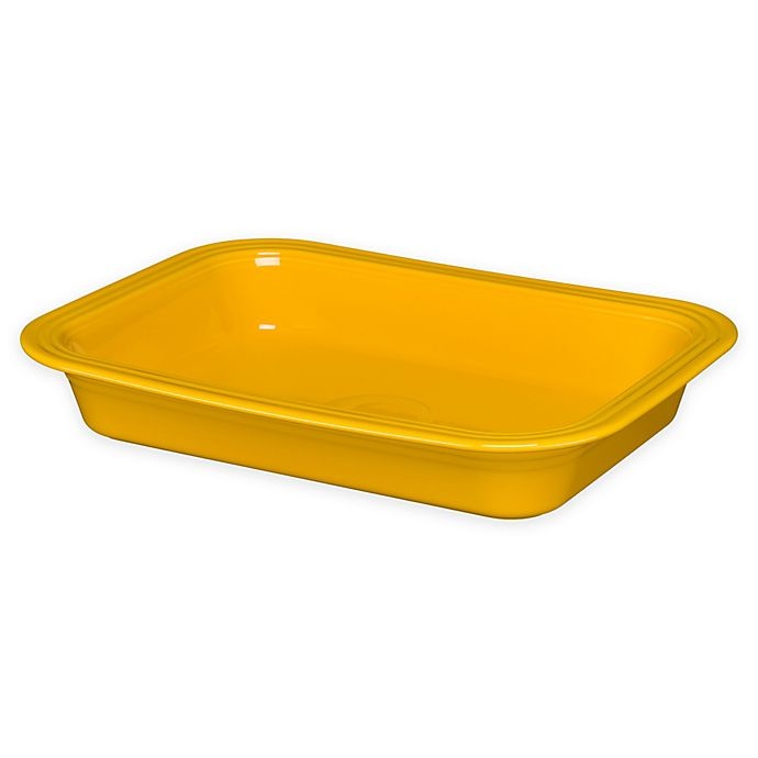 slide 1 of 3, Fiesta Rectangular Baker - Daffodil, 9 in x 13 in