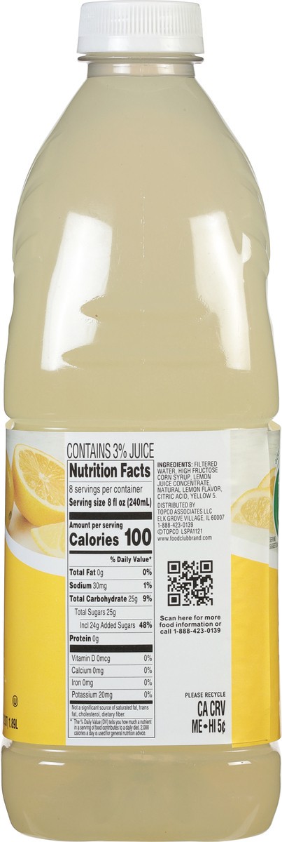 slide 12 of 15, Food Club Lemonade - 64 fl oz, 