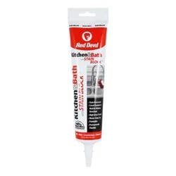 Red Devil Kitchen & Bath Stain Block White Caulk