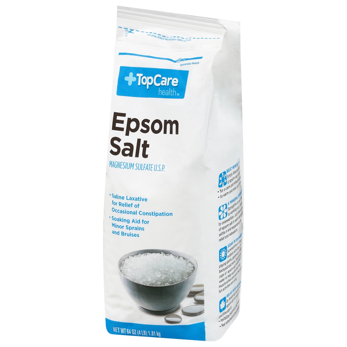 slide 3 of 9, Topcare First Aid Epsom Salts, 4 lb