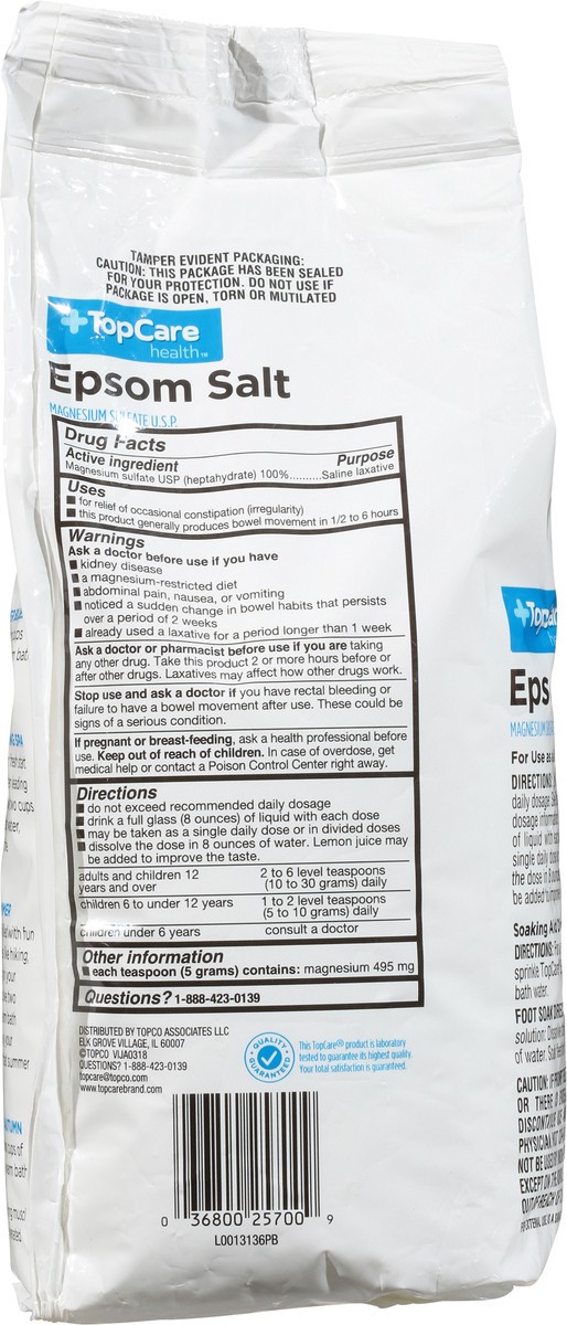 slide 5 of 9, Topcare First Aid Epsom Salts, 4 lb