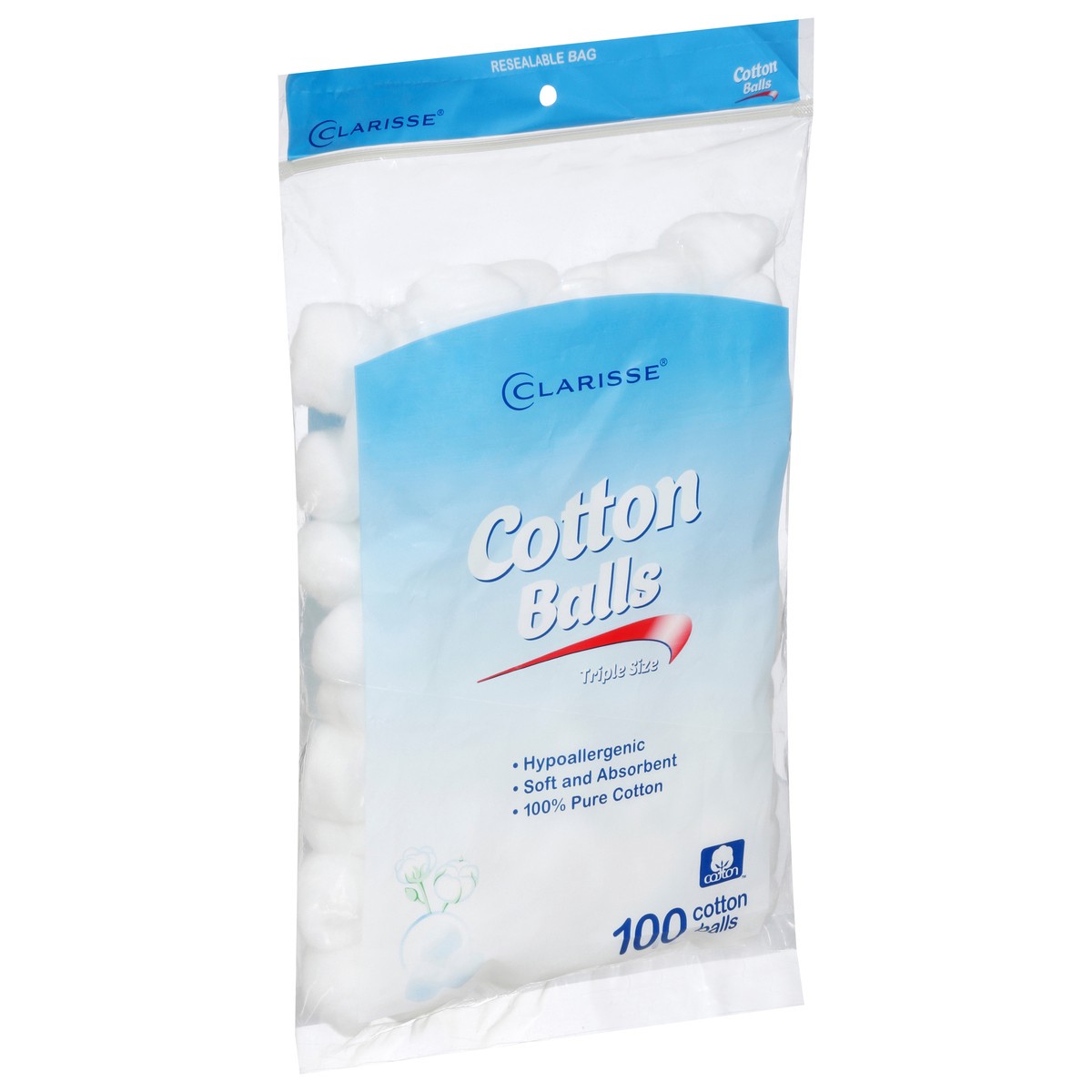 slide 5 of 9, Clarisse Cotton Balls, Triple Size, 100 Each, 100 ct