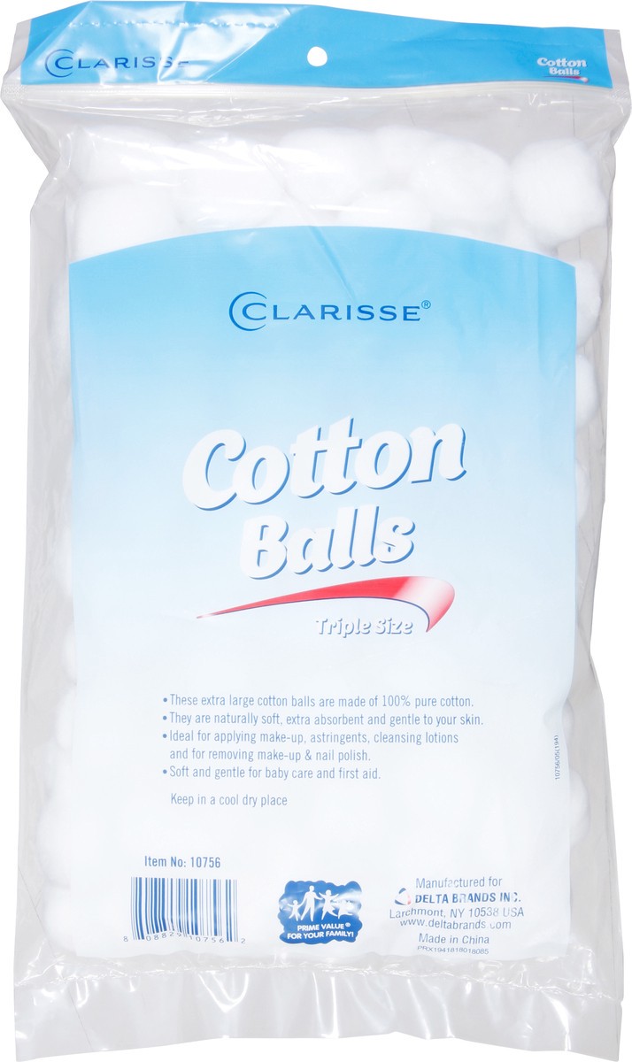 slide 2 of 9, Clarisse Cotton Balls, Triple Size, 100 Each, 100 ct