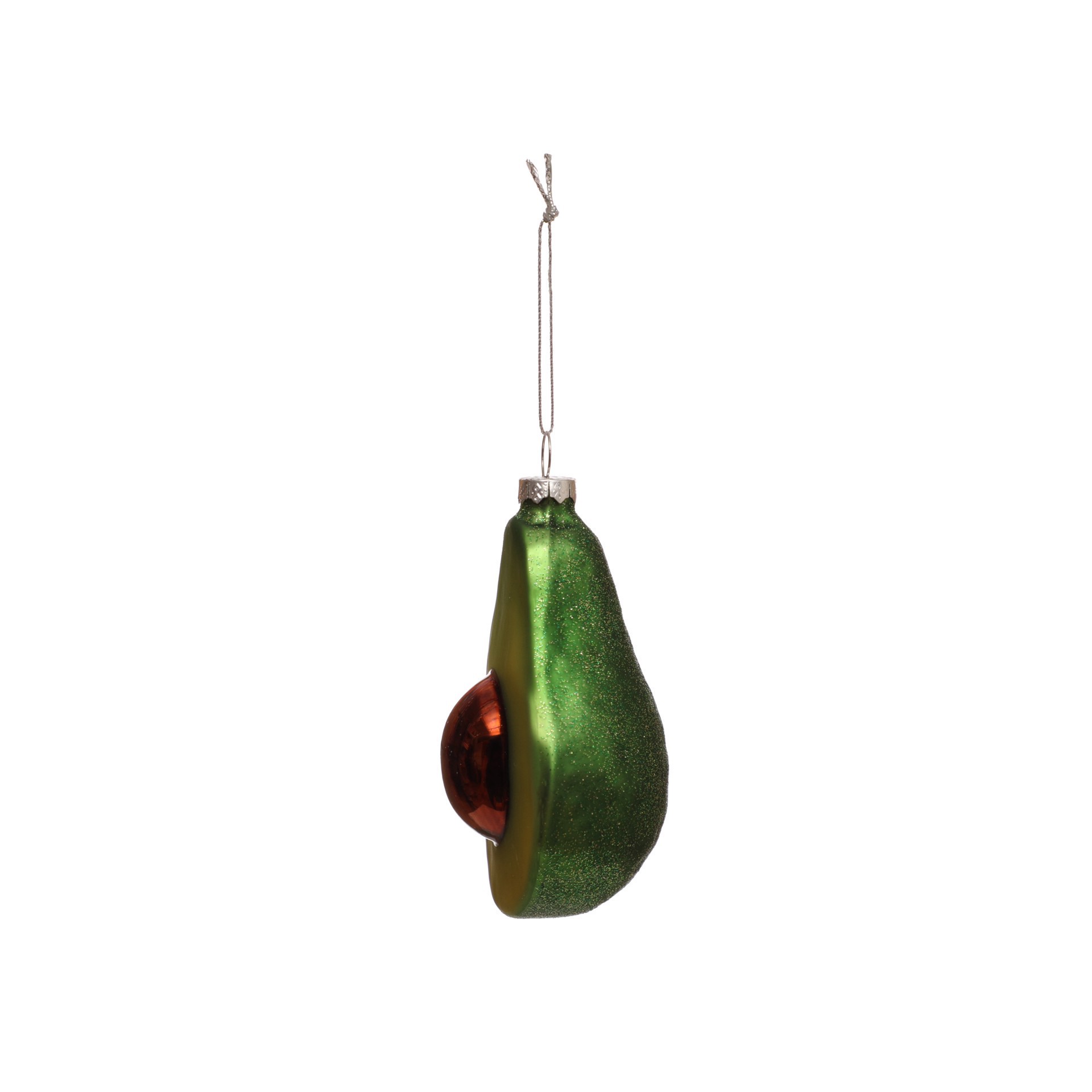slide 2 of 3, 4.5" Avocado Glass Ornament By Ashland, 4.5 in