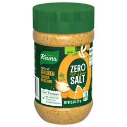 Knorr Zero Salt Powder Bouillon Natural Chicken Flavor Bouillon, 2.6 oz