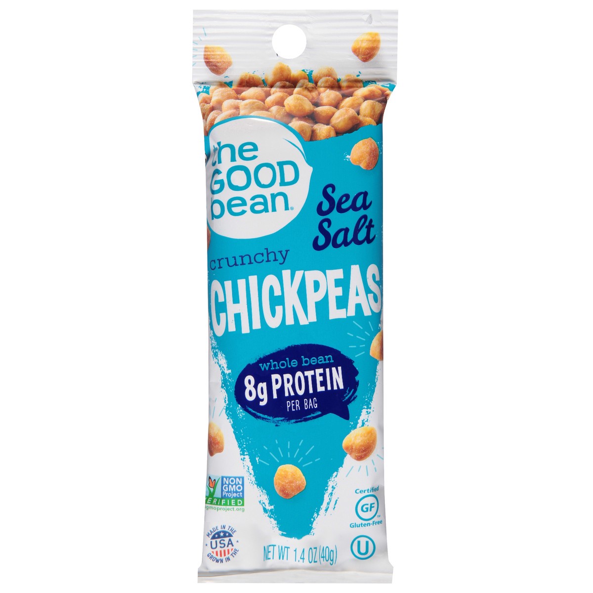 slide 1 of 9, The Good Bean Crunchy Sea Salt Chickpeas 1.4 oz, 1.4 oz