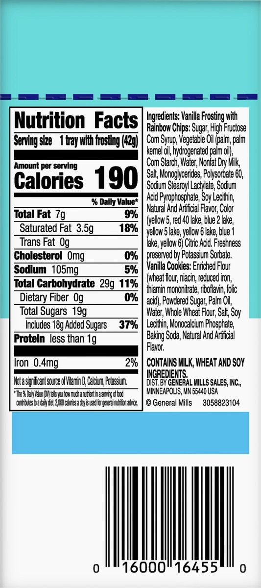 slide 9 of 9, Dunkaroos Vanilla Cookies and Vanilla Frosting with Rainbow Sprinkles, 6 ct, 6 ct