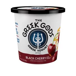 The Greek Gods Black Cherry with Honey Greek Style Yogurt 24 oz. Tub