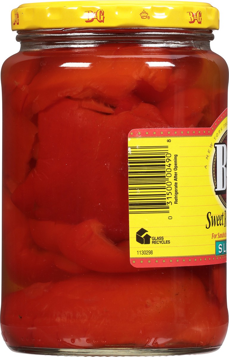 slide 6 of 8, B&G Slices Sweet Red Peppers 24 fl oz, 24 fl oz
