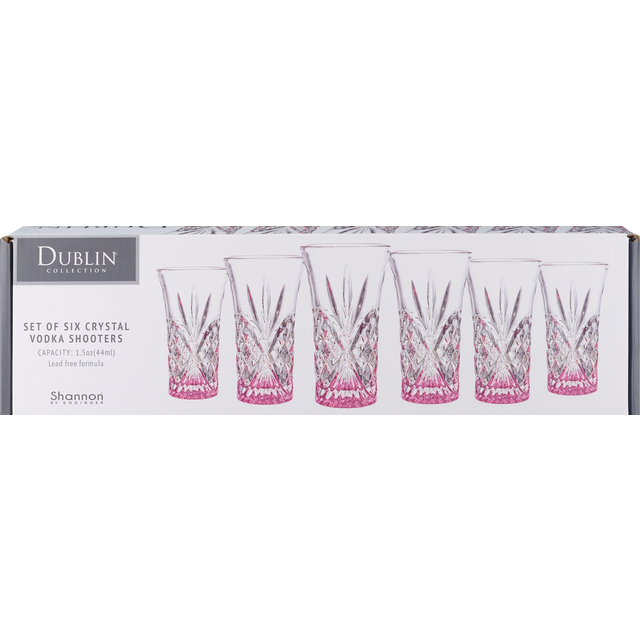 slide 1 of 1, GODINGER Dublin Crystal Pink Shooters, Set Of 6, 1 ct