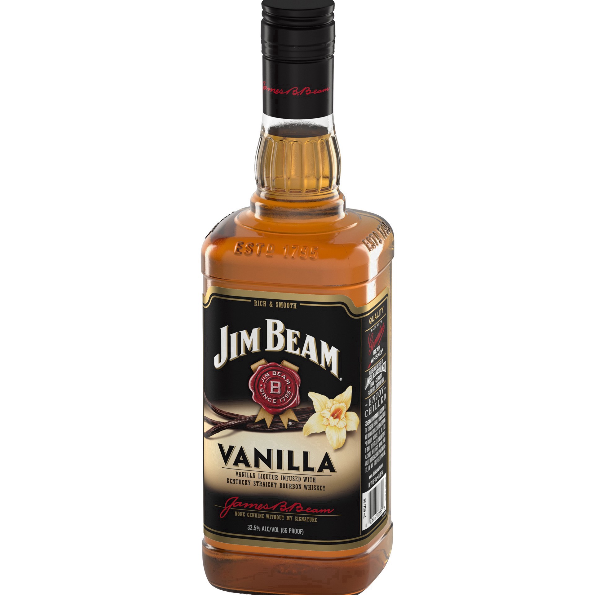 slide 5 of 32, Jim Beam Vanilla Liqueur with Kentucky Straight Bourbon Whiskey 750 ml, 750 ml