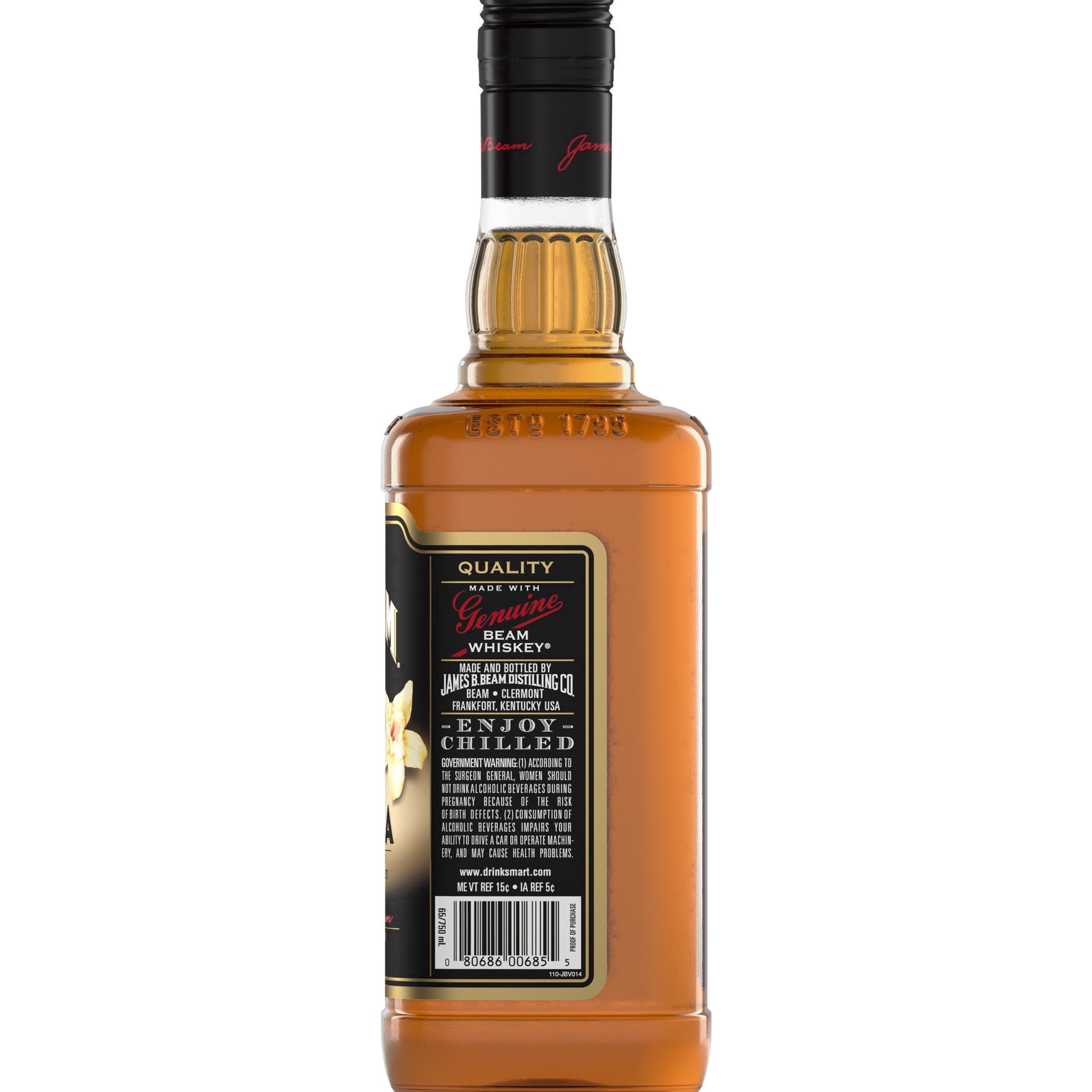 slide 8 of 32, Jim Beam Vanilla Liqueur with Kentucky Straight Bourbon Whiskey 750 ml, 750 ml