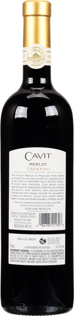 slide 4 of 7, Cavit Merlot, 750 ml