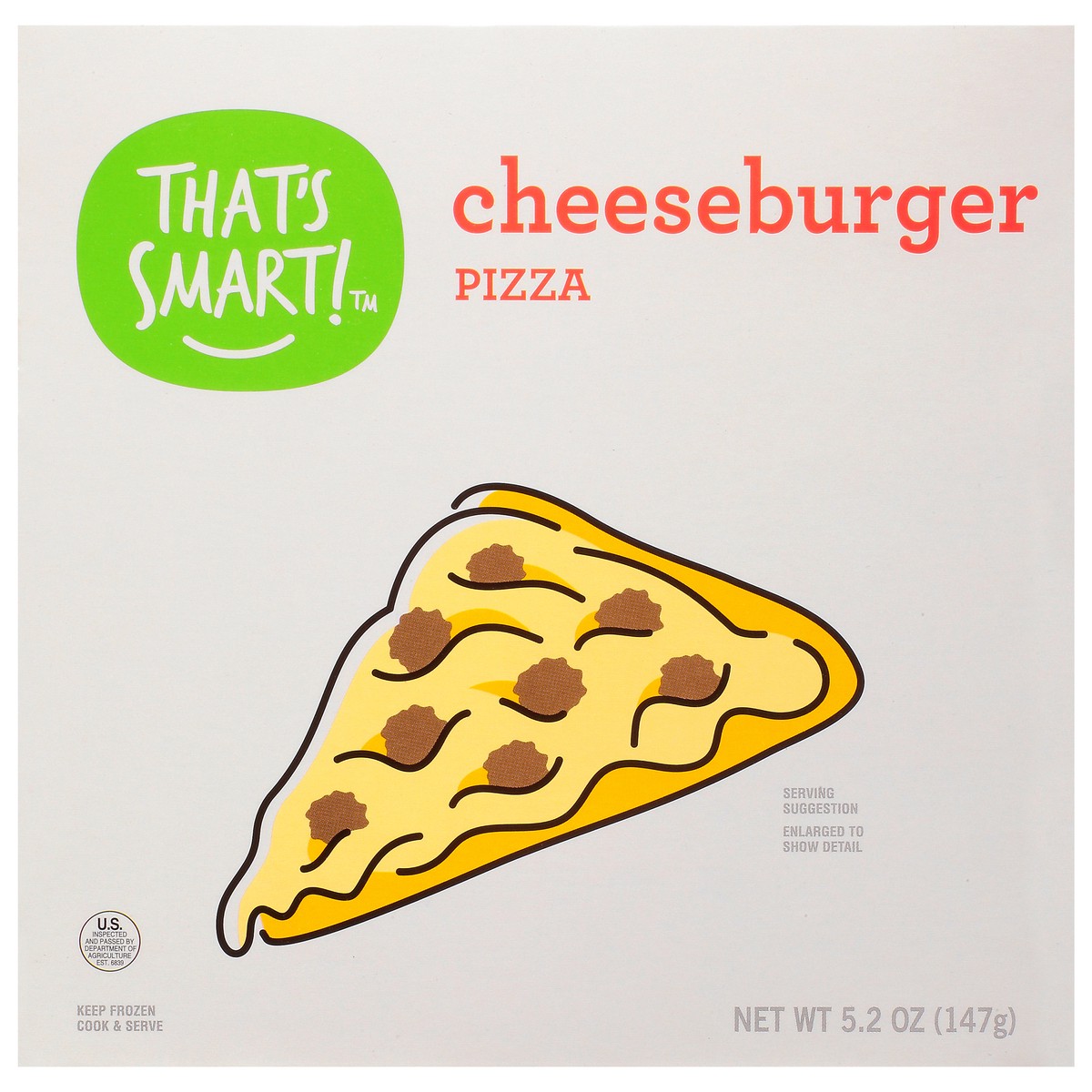 slide 12 of 16, That's Smart! Cheeseburger Pizza 5.2 oz, 5.2 oz