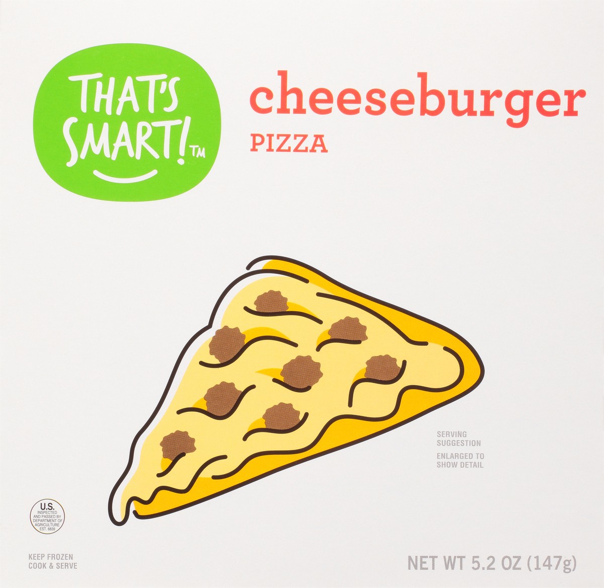 slide 15 of 16, That's Smart! Cheeseburger Pizza 5.2 oz, 5.2 oz