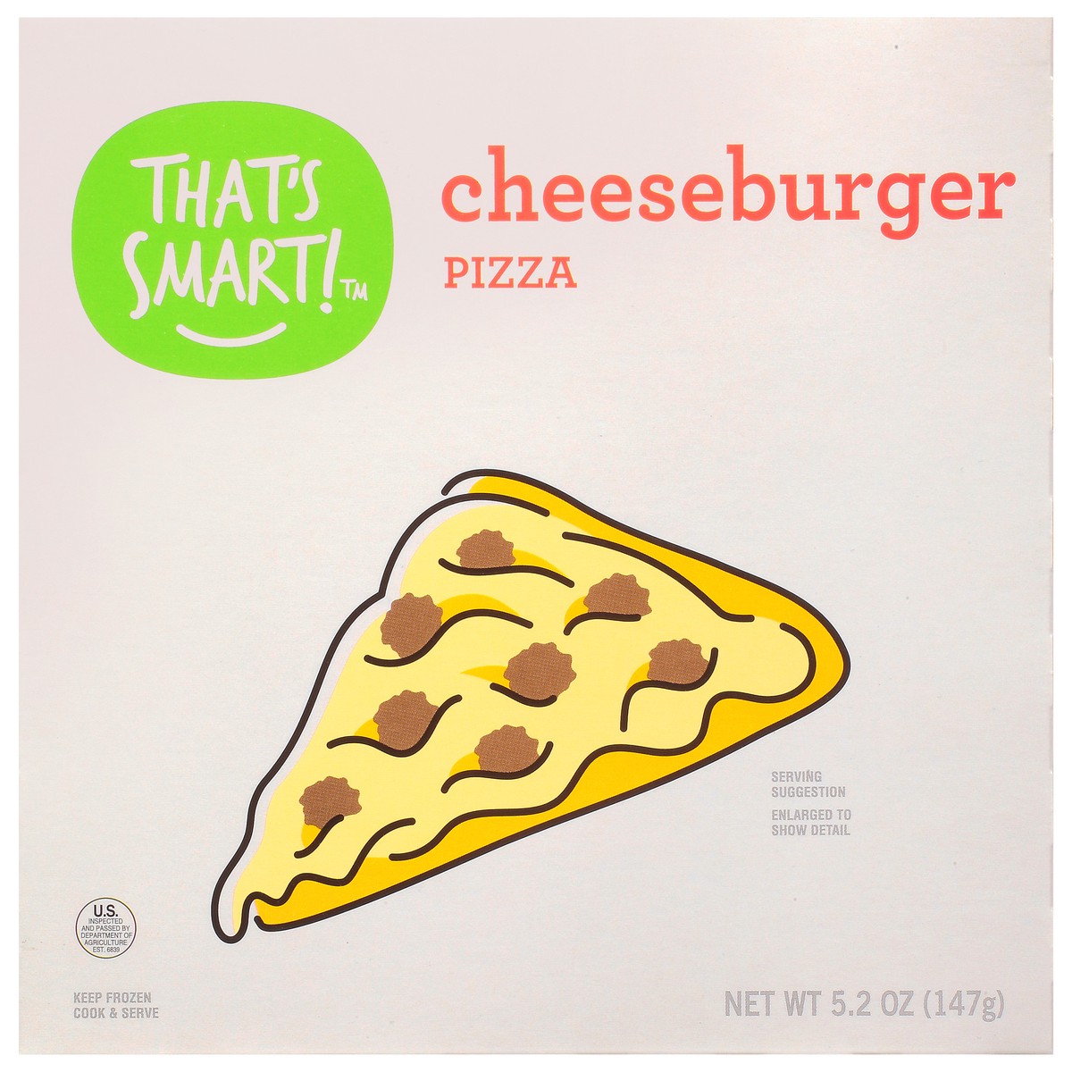 slide 7 of 16, That's Smart! Cheeseburger Pizza 5.2 oz, 5.2 oz