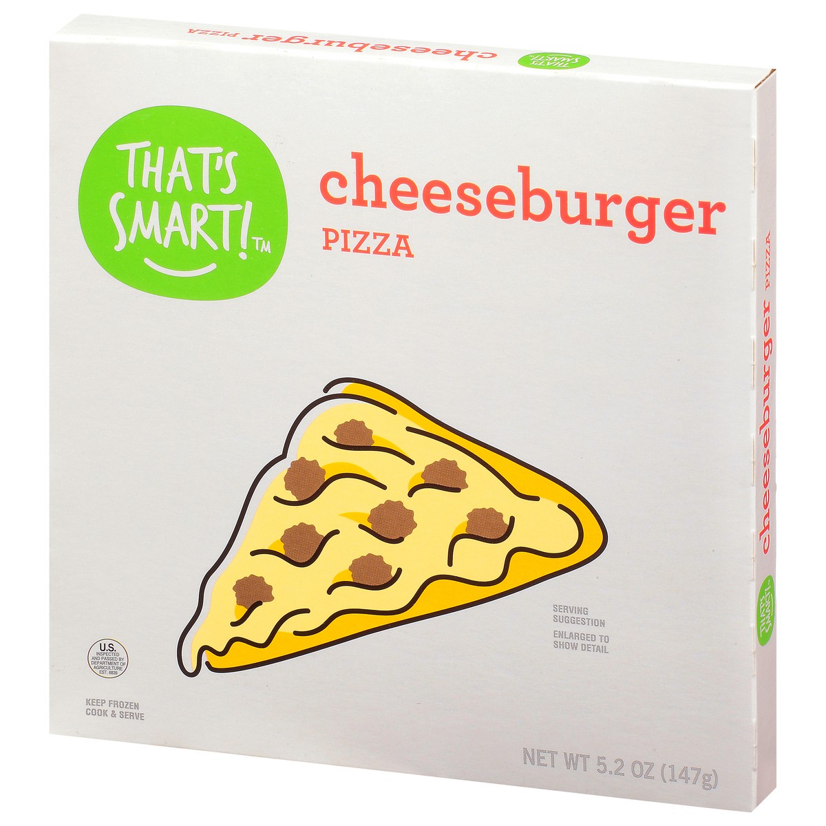 slide 9 of 16, That's Smart! Cheeseburger Pizza 5.2 oz, 5.2 oz