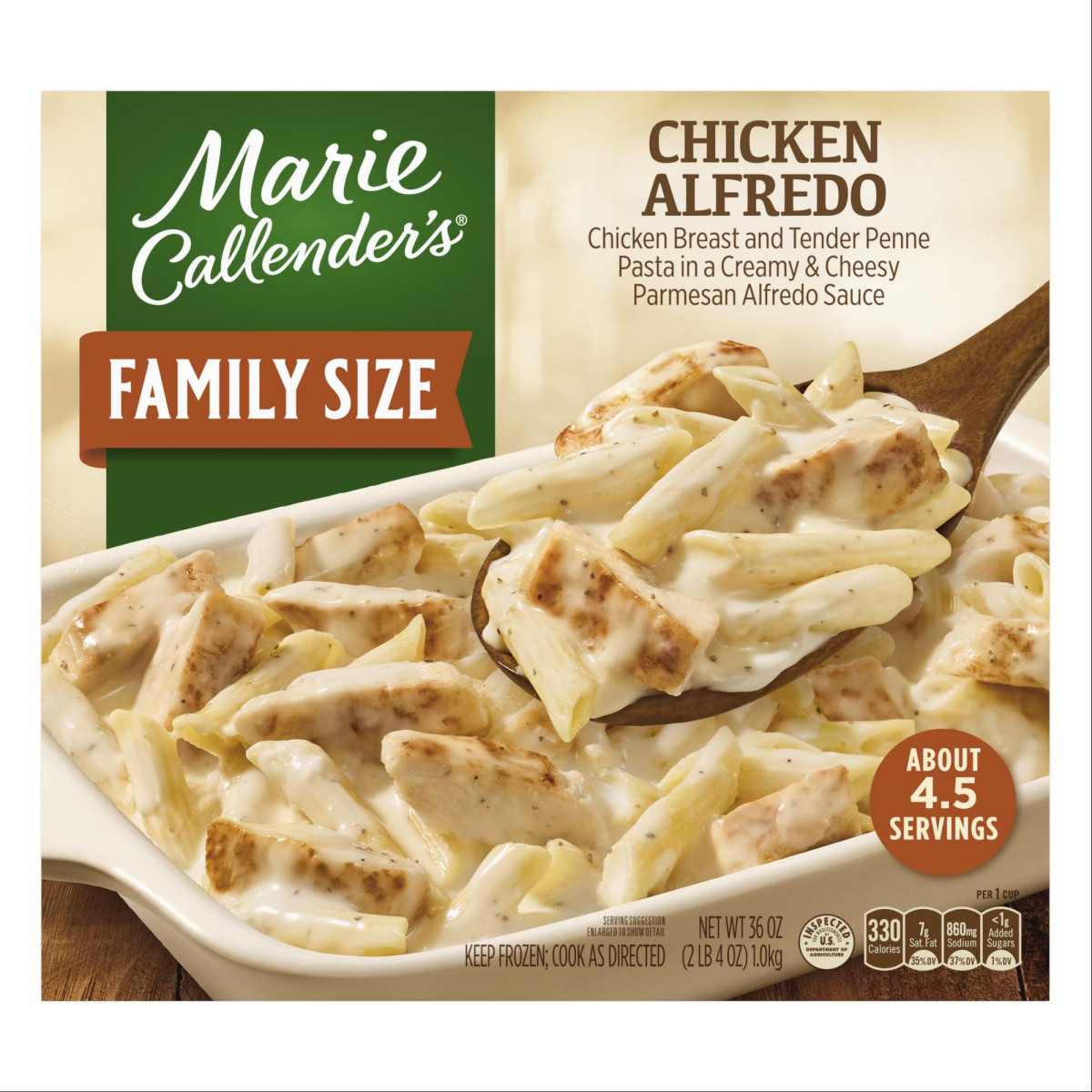 slide 5 of 13, Marie Callender's Family Size Chicken Alfredo Pasta, Frozen Meal, 36 oz., 36 oz