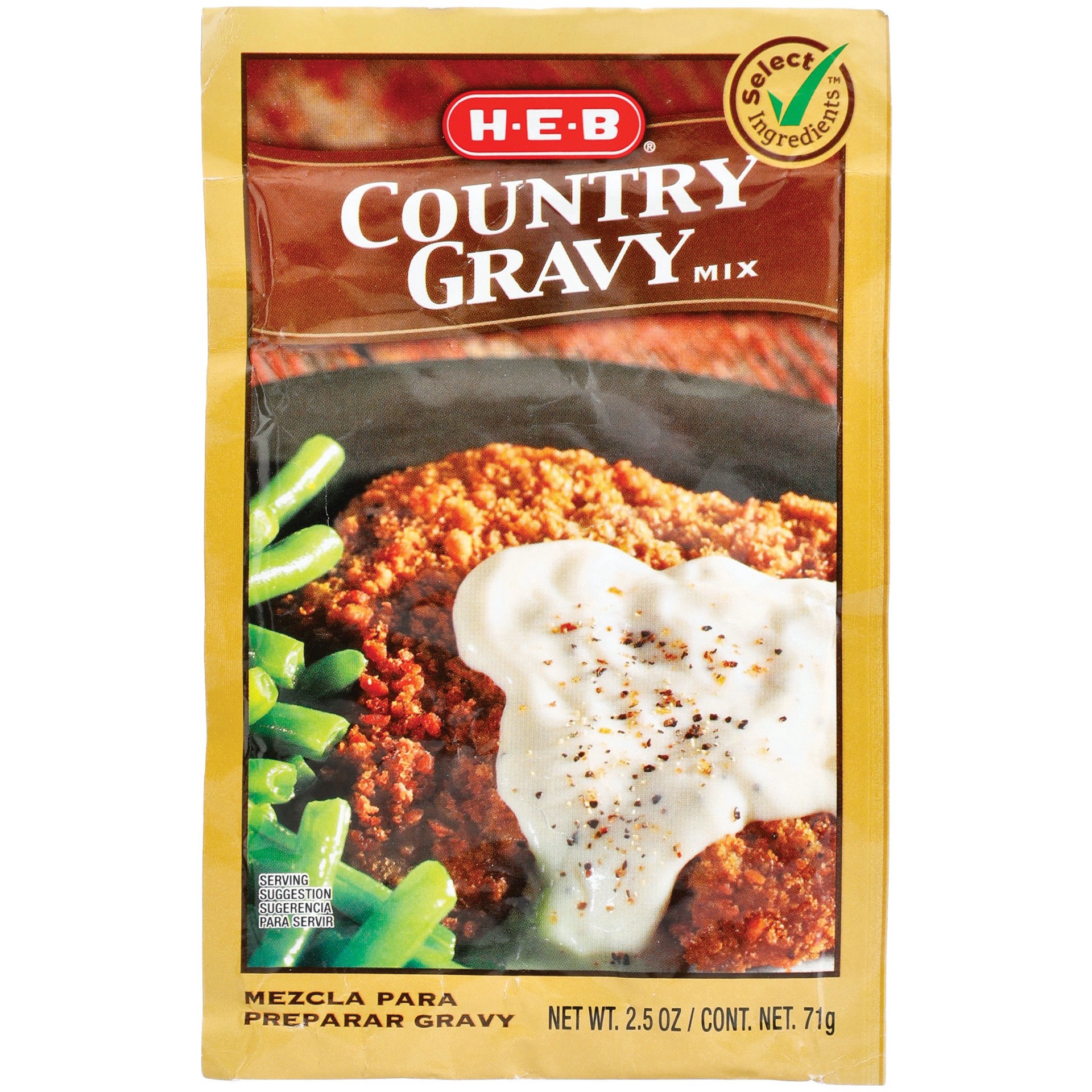 slide 1 of 1, H-E-B Country Gravy Mix, 2.5 oz