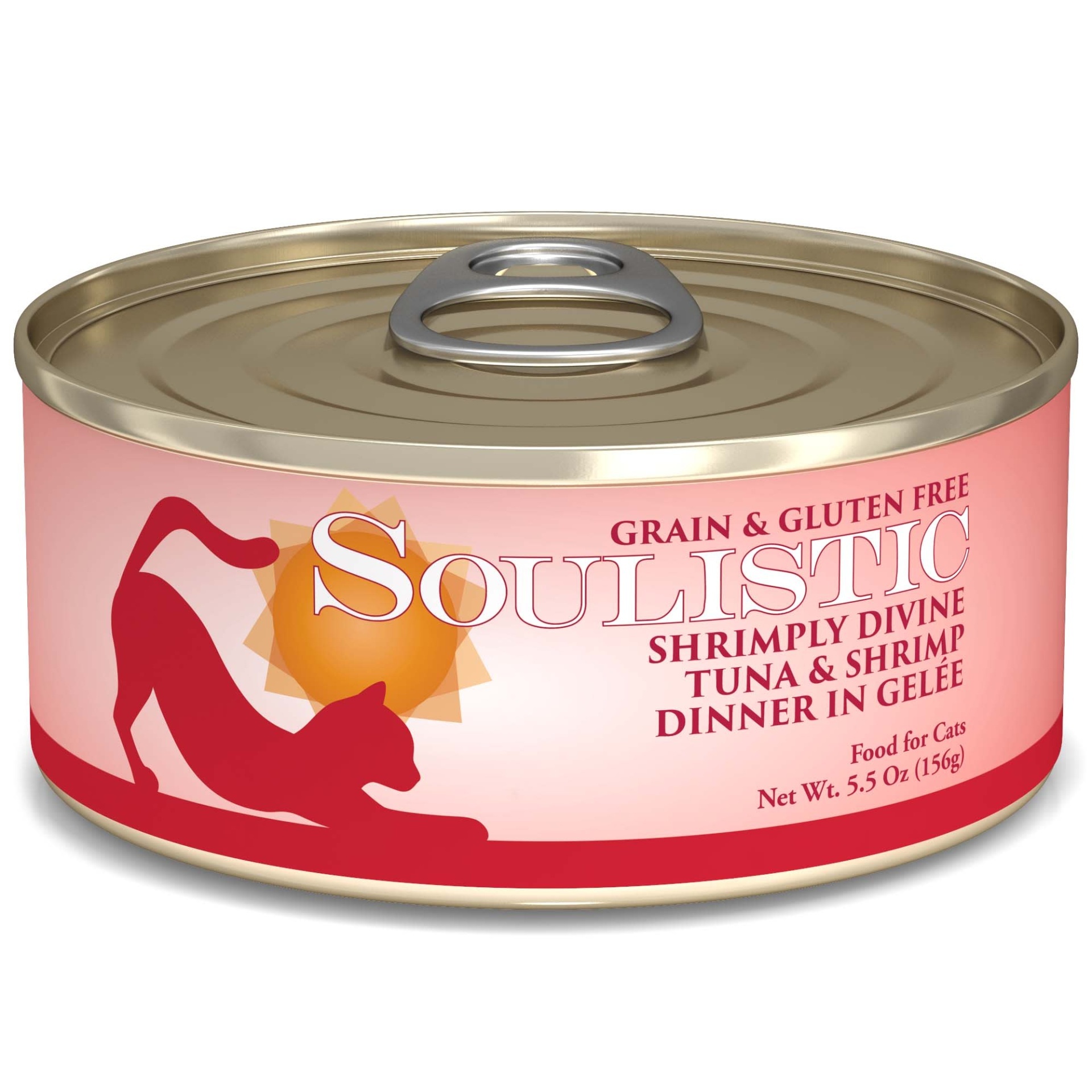 slide 1 of 1, Soulistic Shrimply Divine Tuna & Shrimp Dinner Adult Canned Cat Food in Gelee, 5.5 oz