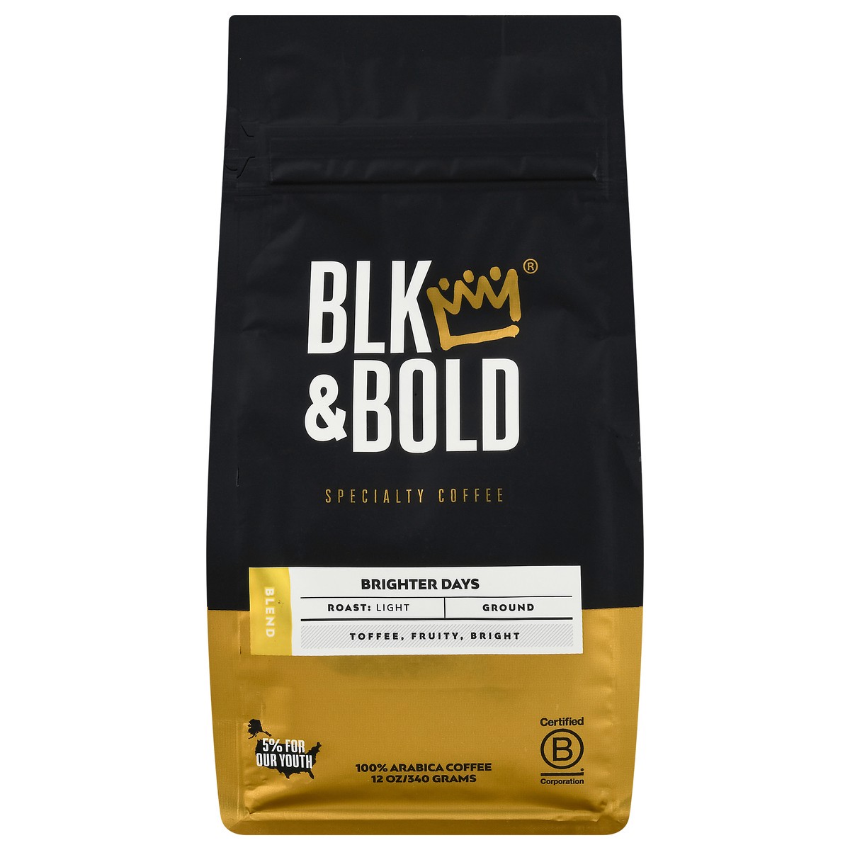 slide 1 of 9, BLK & BOLD Coffee Ground Brighter Days - 12 oz, 12 oz