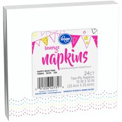 Kroger Entertainment Essentials Happy Birthday Beverage Napkins - Pink
