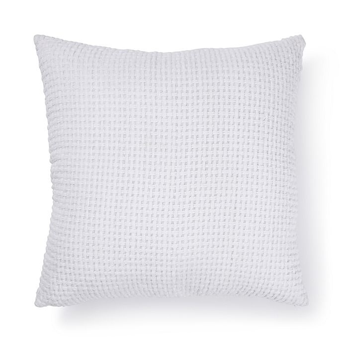 slide 1 of 1, Brentwood Originals Chenille Double Basket Weave Square Throw Pillow - White, 1 ct