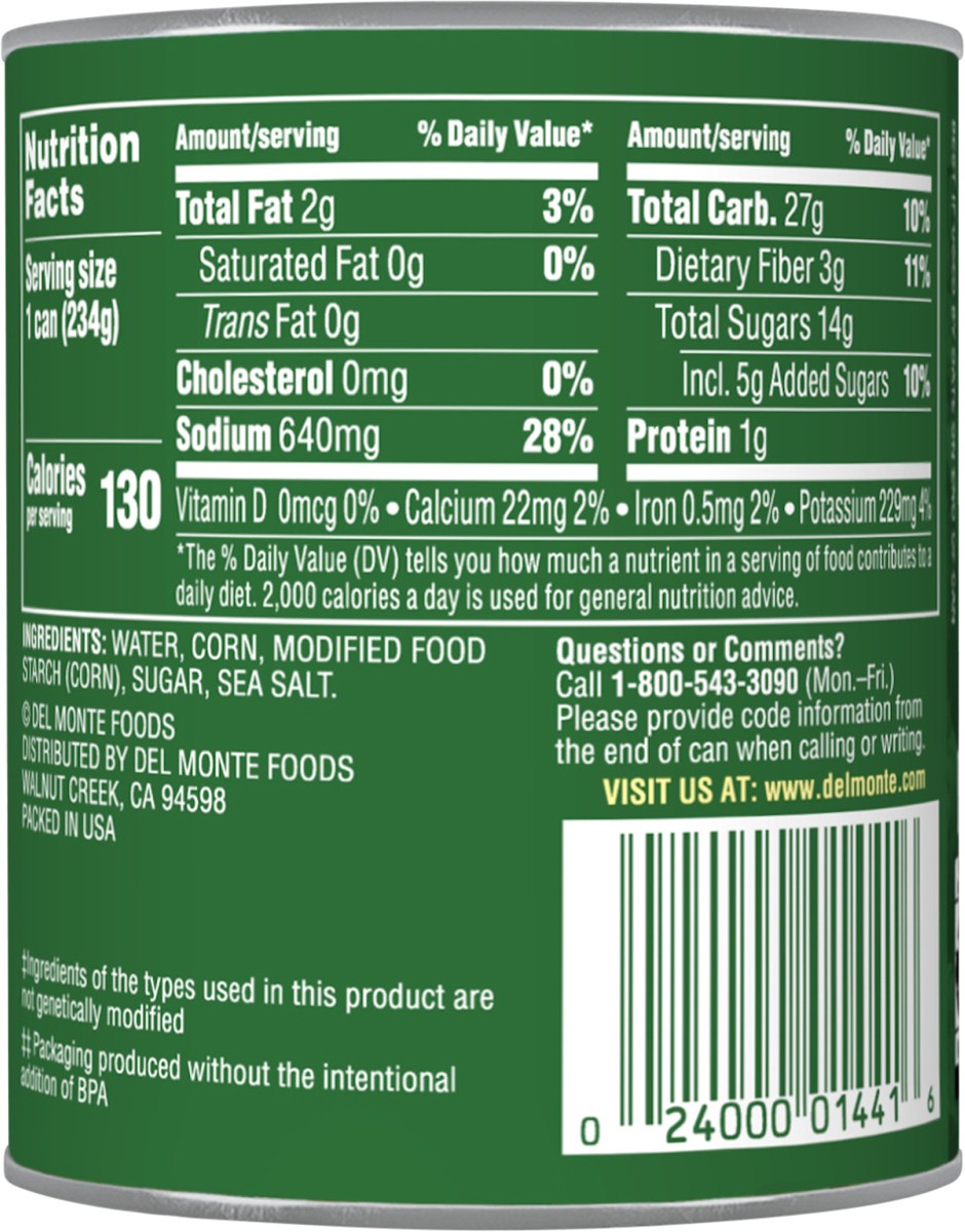 slide 4 of 4, Del Monte Fresh Cut Golden Cream Style Sweet Corn 8.25 oz Can, 8.25 oz