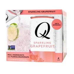 Q Drinks Mixers Sparkling Grapefruit, Premium Cocktail Mixer Made with Real Ingredients, 7.5 Fl Oz (Pack of 4)