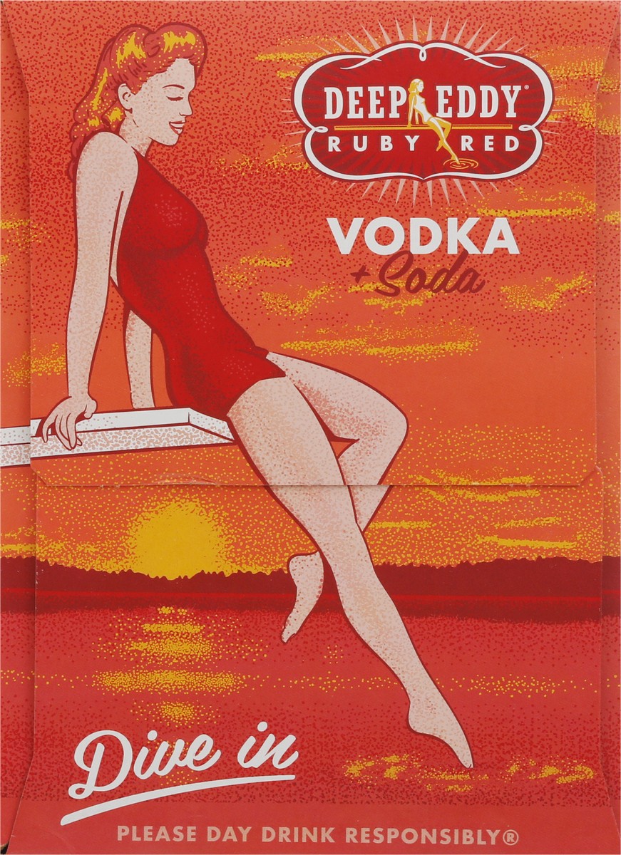 slide 2 of 9, Deep Eddy Ruby Red Grapefruit Vodka + Soda 4 - 12 fl oz Cans, 4 ct; 12 oz