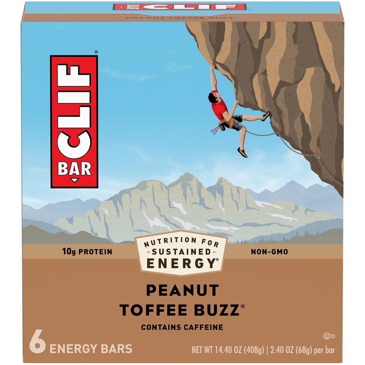 slide 1 of 8, CLIF Bar Peanut Toffee Buzz Bars, 6 ct; 2.4 oz