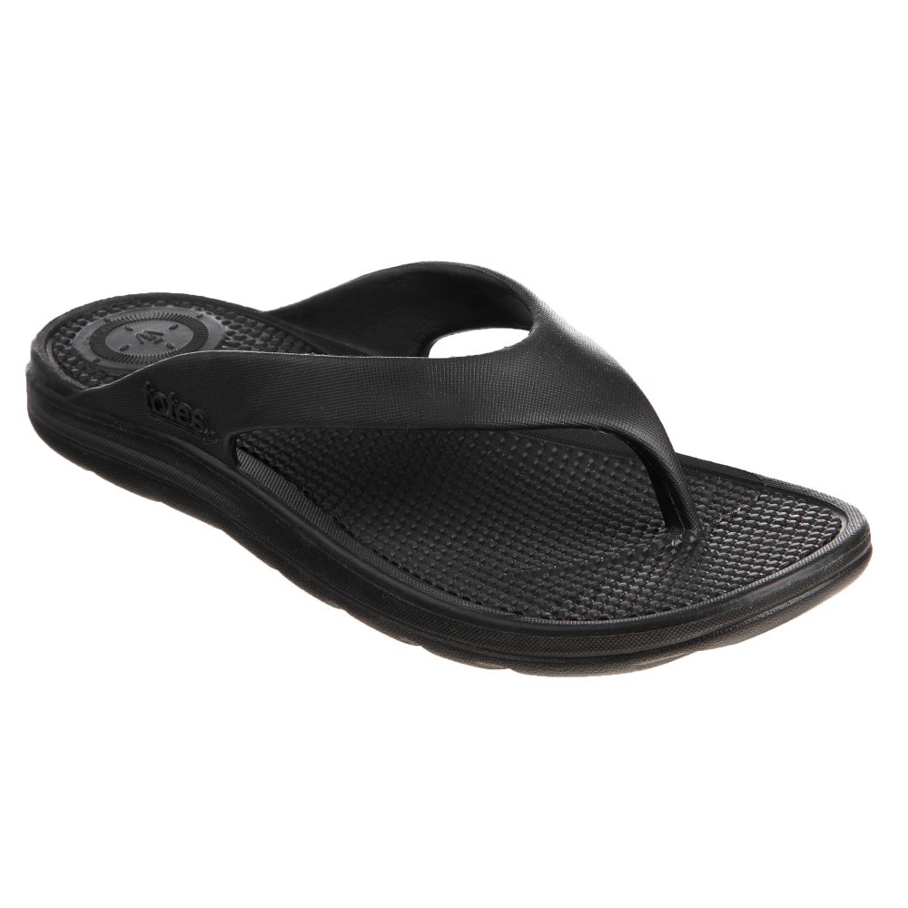 slide 3 of 5, Totes Sol Bounce Ara Thong Flip Flops - Black, 1 ct
