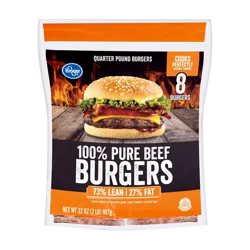 Kroger Ground Beef Burgers 73 Lean