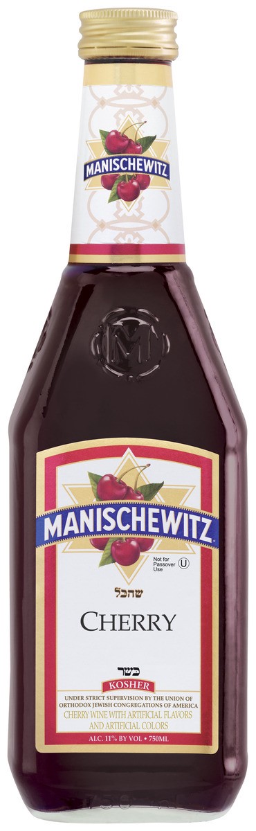 slide 1 of 1, Manischewitz Cherry Fruit Wine, 750 ml