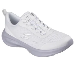 Skechers Women's Plush Foam Casuals, White/Lavender, Size 7.5