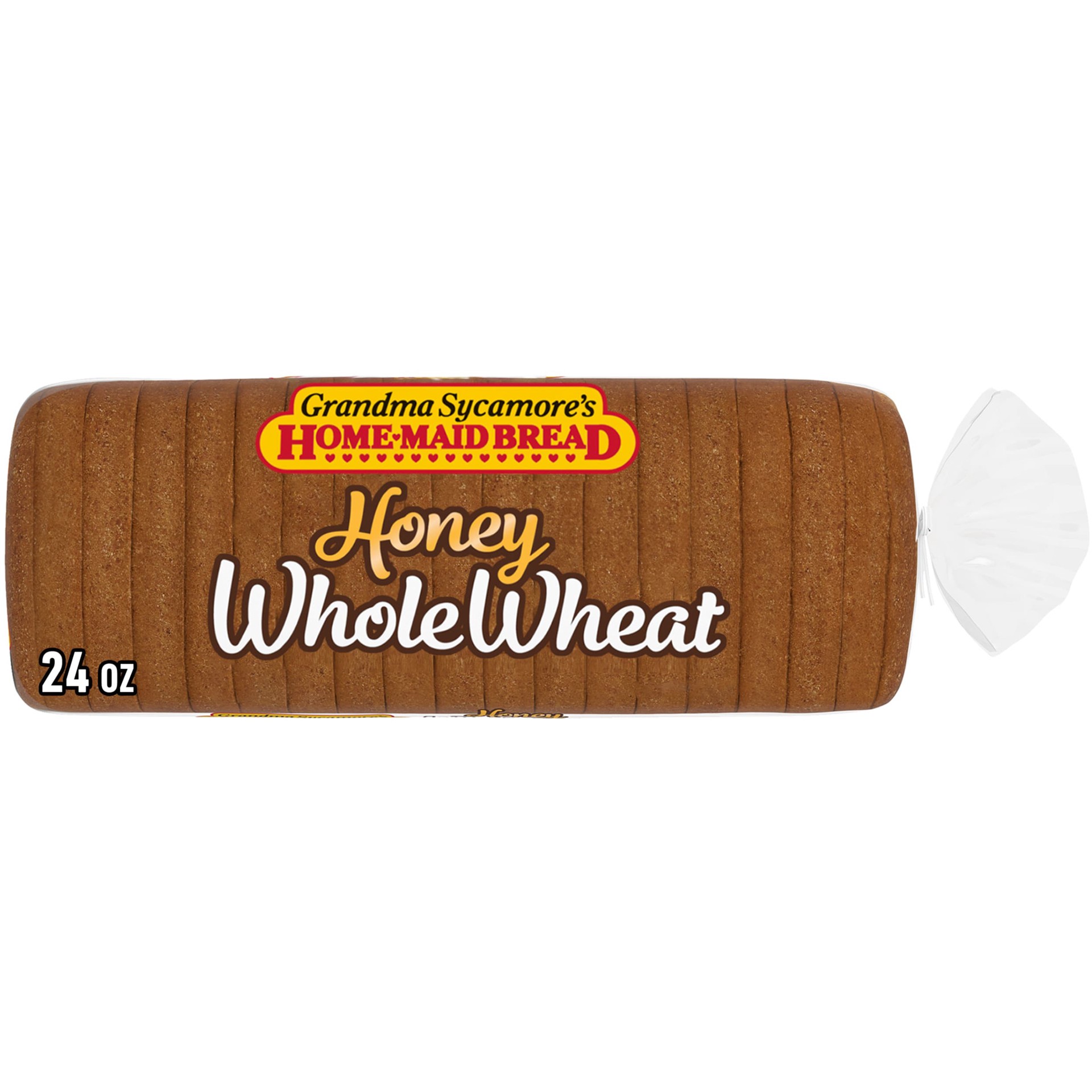 slide 1 of 7, Grandma Sycamore's Honey Whole Wheat Bread, 24 oz, Wheat Bread, Bag, 24 oz