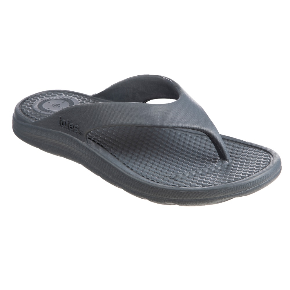 slide 1 of 1, totes Mens Sol Bounce Ara Thong Sandals - Mineral, 1 ct