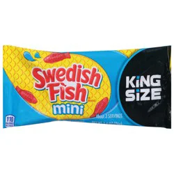 SWEDISH FISH Mini Soft & Chewy Gummy Candy, King Size, 3.4 oz