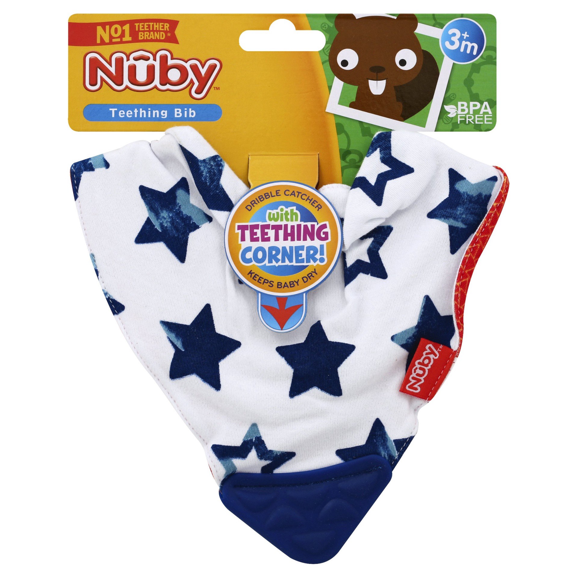 slide 1 of 2, Nuby Bandana Bib with Teething Corner, 1 ct