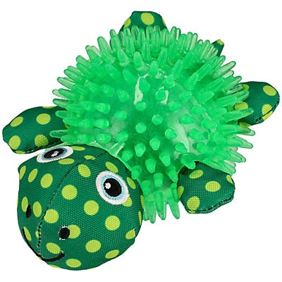 slide 1 of 1, Woof and Whiskers Turtle Spike Ball Plush Dog Toy, 1 ct